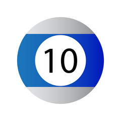 Isolated billiard ball icon