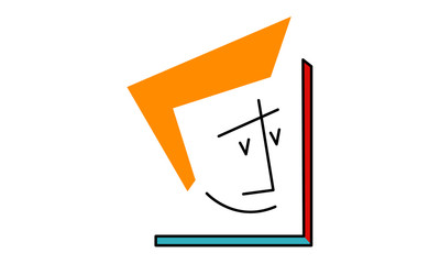 Person and Computer. Man working on Computer