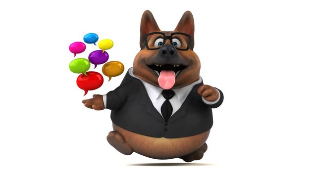 Fun german shepher dog - 3D Animation