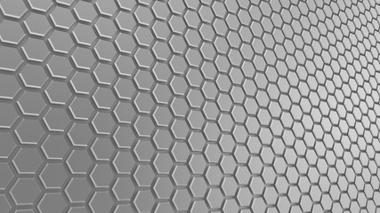 Abstract steel hexagonal background