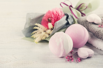 SPA composition with bath bombs