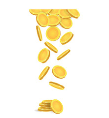 falling golden coins.