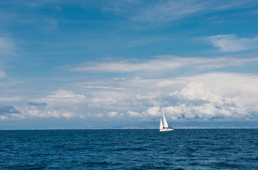 Fototapeta premium Sailboat in the sea