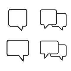 Chat icon. Speech bubbles icon. Message sign. Vector illustration, flat design.
