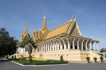 CAMBODIA PHNOM PENH ROYAL PALACE THRONE HALL