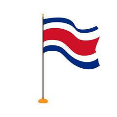 Fototapeta premium Isolated flag of Costa Rica