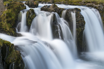 Kirkjufellsfoss Waterfall with Kirkjufell mountain, Iceland