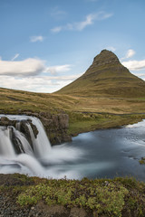 Kirkjufellsfoss Waterfall with Kirkjufell mountain, Iceland