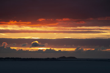 Colorful ocean sunset