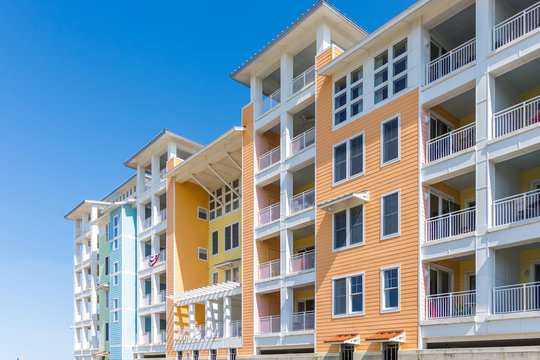 Colorful high density housing
