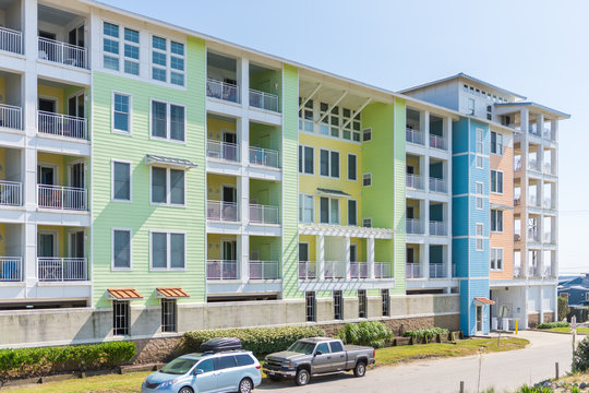 Colorful high density housing