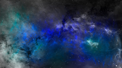 Abstract space scene of nebula in the space © DC Studio