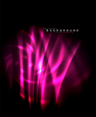 Neon glowing techno lines, hi-tech futuristic abstract background template with square shapes