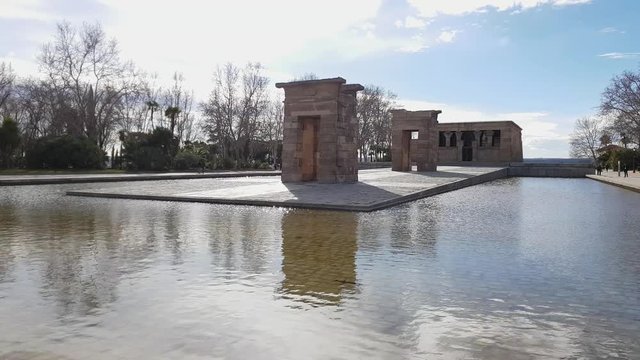 Debod temple at West Park in Madrid - the Templo de Debod