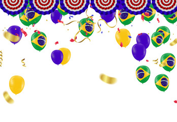 Festival Celebrated Brazilian Colorful Celebration Brazilian Birthday Concept Colorful Birthday Background Colorful Balloon template. victory.winner