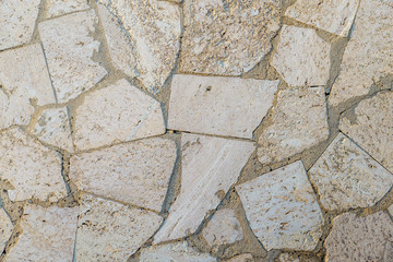 the texture of the stone masonry