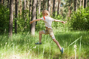 A child in the forest 