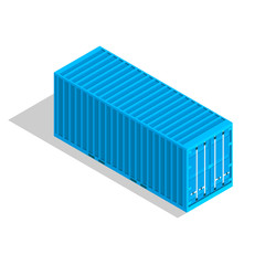 Cargo containers isolated on white background. Isometric illustration. Vector illustration