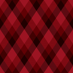 Diagonal black and red tartan vector seamless pattern background 1