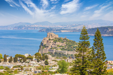 Castello Aragonese - famous landmark near Ischia island, Italy