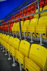 The chairs at the stadium