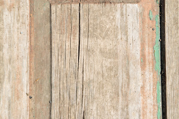 Old wood planks texture and a little paint, wood background