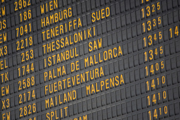 Flight board on the airport - great for topics like traveling, aviation etc.
