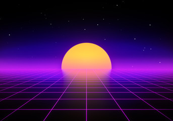 80's style retro background - 211670159