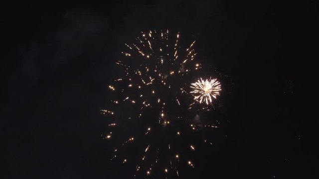 Close up of fireworks display