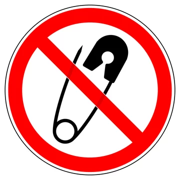 srr382 SignRoundRed german Verbotszeichen Sicherheitsnadel