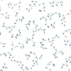 Simple pastel color floral pattern vector seamless