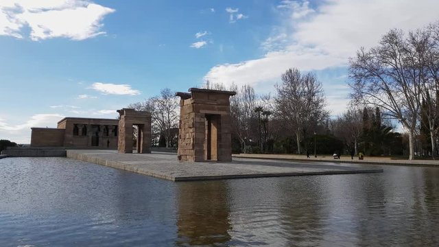 Beautiful Temple of Debod - a famous place in Madrid