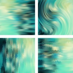 Set with abstract blurred backgrounds. Vector illustration. Modern geometrical backdrop. Abstract template.