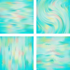 Set with abstract blurred backgrounds. Vector illustration. Modern geometrical backdrop. Abstract template.