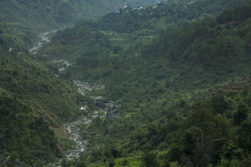 Fototapeta premium mountain river in the stone valley