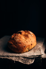 Loaf of Bread on Cloth.
