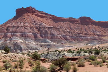 Beautiful colorful cliffs of Paria used as setting for western movies, Utah, USA