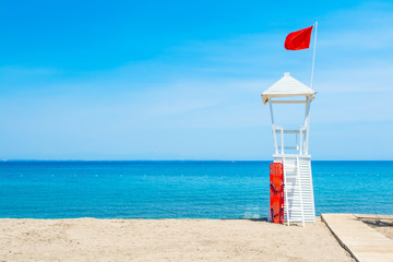 Landscape of the beach in Beldibi coast