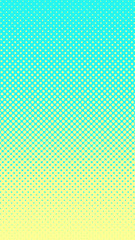 Halftone gradient pattern vertical vector illustration. Yellow dotted, blue halftone texture. Pop Art halftone, comics Background. Background of Art. Phone application yellow blue background. AI10