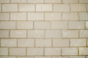 Brick Wall Made Of White Silicate Brick