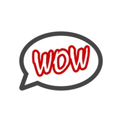 Wow Comic Text icon sign