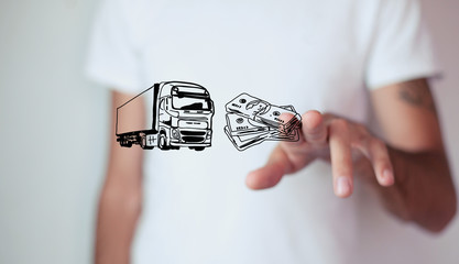 money and truck