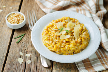 Roasted pumpkin and Pearl Barley Risotto
