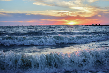 Закат на Ейской косе