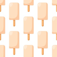 Ice cream pattern. Stock flat vector illustration.