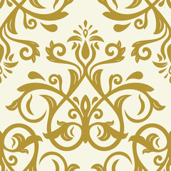 Classic seamless golden pattern. Traditional orient ornament. Classic vintage background