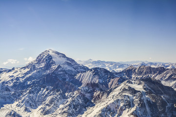 Fototapeta na wymiar The Andes. Winter Mountains range