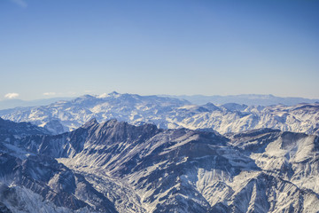 Fototapeta na wymiar The Andes. Winter Mountains range