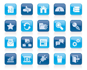 Hosting, server and internet icons - vector icon set