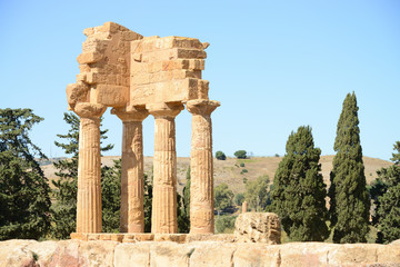 Archaeological site of Valley of Temples in Agrigento, Sicily, Italy